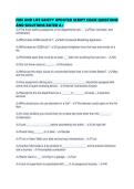 FIRE AND LIFE SAFETY UPDATED SCRIPT EXAM QUESTIONS AND SOLUTIONS RATED