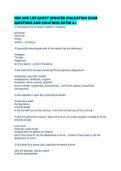 FIRE AND LIFE SAFETY UPDATED EVALUATION EXAM QUESTIONS AND SOLUTIONS RATED