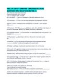 FIRE LIFE SAFETY UPDATED CORE EXAM MANUAL QUESTIONS AND SOLUTIONS RATED
