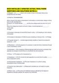 BICSI INSTALLER 2 UPDATED ACTUAL FINAL PAPER QUESTIONS AND SOLUTIONS RATED