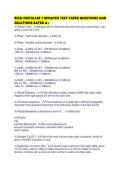 BICSI INSTALLER 1 UPDATED TEST PAPER QUESTIONS AND SOLUTIONS RATED