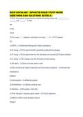 BICSI INSTALLER 1 UPDATED EXAM STUDY GUIDE QUESTIONS AND SOLUTIONS RATED