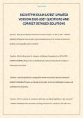 BICSI RTPM EXAM LATEST UPDATED VERSION 2026-2027 QUESTIONS AND CORRECT DETAILED SOLUTIONS