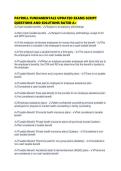 PAYROLL FUNDAMENTALS UPDATED EXAMS SCRIPT QUESTIONS AND SOLUTIONS RATED