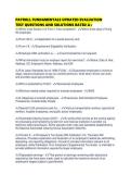 PAYROLL FUNDAMENTALS UPDATED EVALUATION TEST QUESTIONS AND SOLUTIONS RATED 