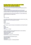 SSI OPEN WATER LATEST 2026 EXAM TEST PAPER QUESTIONS AND ANSWERS MARKED