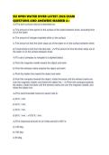 SSI OPEN WATER DIVER LATEST 2026 EXAM QUESTIONS AND ANSWERS MARKED 