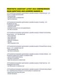 PROSTHETIC ASSISTANT LATEST 2026 COMPREHENSIVE EXAM QUESTIONS AND ANSWERS MARKED A&period;pdf  1