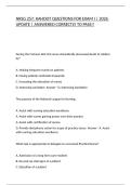 NRSG 257&colon; KAHOOT QUESTIONS FOR EXAM I &vert; 2026 UPDATE &vert; ANSWERED CORRECTLY TO PASS&excl;&excl;