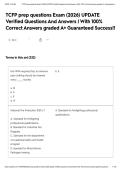 TCFP prep questions Exam &lpar;2026&rpar; UPDATE Verified Questions And Answers &vert; With 100&percnt; Correct Answers graded A&plus; Guaranteed Success&excl;&excl;