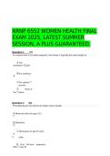 NRNP 6552 WOMEN HEALTH FINAL EXAM 2025&comma; LATEST SUMMER SESSION&comma; A PLUS GUARANTEED&period; 
