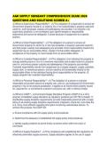 AGR SUPPLY SERGEANT COMPREHENSIVE EXAM 2026 QUESTIONS AND SOLUTIONS SCORED