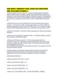 AGR SUPPLY SERGEANT FINAL EXAM 2026 QUESTIONS AND SOLUTIONS SCORED