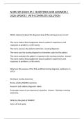NURS 305 EXAM &num;1 &vert; QUESTIONS AND ANSWERS &vert; 2026 UPDATE &vert; WITH COMPLETE SOLUTION
