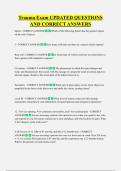 Trauma Exam UPDATED QUESTIONS  AND CORRECT ANSWERS