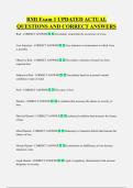 RMI Exam 1 UPDATED ACTUAL  QUESTIONS AND CORRECT ANSWERS