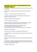ANATOMY IUPUI LATEST 2026 EXAM QUESTIONS AND ANSWERS SCORED
