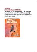 Test Bank for Human Biology &lpar;17th Edition&rpar; &vert; Sylvia S&period; Mader & Michael Windelspecht