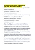APMP FOUNDATION EVALUATION EXAM 2026 QUESTIONS AND ANSWERS SCORED A&period;pdf