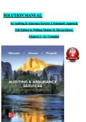 Solution Manual For Auditing & Assurance Services&colon; A Systematic Approach&comma; 12th Edition By William Messier Jr&comma; Steven Glover&comma; Verified Chapters 1 - 21&comma; Complete Newest Version