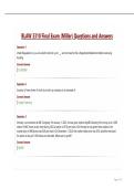 BLAW 3310 Final Exam &lpar;Miller&rpar; Questions and Answers&period;