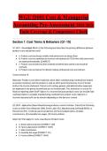 WGU D101 Cost & Managerial Accounting Pre-Assessment 2025&sol;2026 Topic Coverage & Competency Check