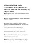 NCCAOM BIOMEDICINE BOARD CERTIFICATION EVALUATION EXAMS 2025 REAL EXAM QUESTIONS AND SOLUTIONS 100 PERCENT VERIFIED