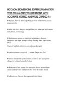 NCCAOM BIOMEDICINE BOARD EXAMINATION TEST 2025 AUTHENTIC QUESTIONS WITH ACCURATE VERIFIED ANSWERS GRADED A&plus;