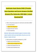 Ventricular Assist Device &lpar;VAD-C&rpar; Practice  Exam Questions and Correct Answers &lpar;Verified  Answers&rpar; Plus Rationales 2026 Q&A &vert; Instant  Download Pdf 
