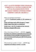 ANCC AGACNP CERTIFICATION 2026 BANK  CURRENTLYLY TESTING COMPLETE 500  ACTUAL EXAM QUESTIONS WITH  DETAILED VERIFIED ANSWERS EXPERT  VERIFIED &sol;ALREADY GRADED A&plus; 
