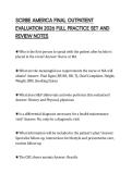 SCRIBE AMERICA FINAL OUTPATIENT EVALUATION 2026 FULL PRACTICE SET AND REVIEW NOTES