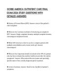 SCRIBE AMERICA OUTPATIENT CARE FINAL EXAM 2026 STUDY QUESTIONS WITH DETAILED ANSWERS