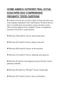 SCRIBE AMERICA OUTPATIENT FINAL ACTUAL EXAM PAPER 2025 COMPREHENSIVE FREQUENTLY TESTED QUESTIONS