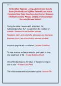NJ Certified Assisted Living Administrator &lpar;CALA&rpar;  Exam &vert;&vert;Verified Exam&excl;&excl;&excl;&vert;&vert; Most Recent Exam Actual  Complete Real Exam Questions And Correct Answers  &lpar;Verified Answers&rpar; Already Graded A&plus; &vert; Guaranteed  Success &vert; Newest Exam&excl;&excl;&excl; 