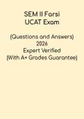 SEM II UCAT Exam &vert; Farsi &lpar;Persian&rpar; Study & Practice Guide
