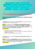 NR548 WEEK 6 EXAM&colon; PSYCHIATRIC ASSESSMENT FOR PSYCHIATRIC-MENTAL HEALTH NURSE PRACTITIONER &lpar;LATEST 2026&sol;2027 UPDATE&rpar; QUESTIONS & ANSWERS &vert; GRADE A &vert; 100&percnt; CORRECT
