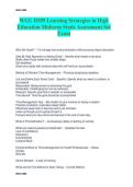 WGU D389 Learning Strategies in High  Education Midterm Study Assessment Set  Exam