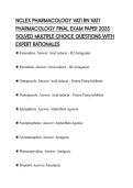 NCLEX PHARMACOLOGY VATI RN VATI PHARMACOLOGY FINAL EXAM PAPER 2025 SOLVED MULTIPLE CHOICE QUESTIONS WITH EXPERT RATIONALES