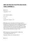 NEIEP 300 PRACTICE SOLUTION 2026 SOLVED ITEMS CONFIRMED A&plus;
