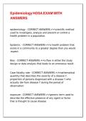 Epidemiology HOSA EXAM WITH ANSWERS