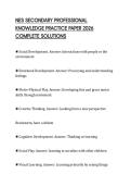 NES SECONDARY PROFESSIONAL KNOWLEDGE PRACTICE PAPER 2026 COMPLETE SOLUTIONS