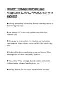 SECURITY TRAINING COMPREHENSIVE ASSESSMENT 2026 FULL PRACTICE TEST WITH ANSWERS
