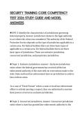SECURITY TRAINING CORE COMPETENCY TEST 2026 STUDY GUIDE AND MODEL ANSWERS