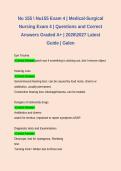 Bundle for NU155 &sol; NU 155 Exam 3 & 4 &vert; Medical-Surgical Nursing I Exam 3 &vert; Questions and Answers &vert; 100&percnt; Correct &vert; Graded A&plus; &vert; Latest 2026&sol;2027 Guide &vert; Galen