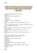 NURS 521 Pharmacology Practice Questions  and Correct Verified Answers Exam 2026&sol;  100&percnt; Pass 