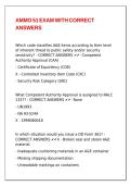 AMMO 51 EXAM WITH CORRECT ANSWERS