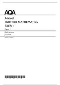 2025 A-LEVEL AQA FURTHER MATHEMATICS PAPER 1 MARK SCHEME 