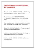 Certified Paraoptometric &lpar;CPO&rpar; Exam WITH ANSWERS