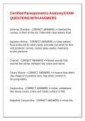 Certified Paraoptometric Anatomy EXAM QUESTIONS WITH ANSWERS