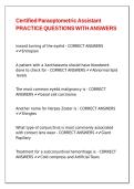 Certified Paraoptometric Assistant PRACTICE QUESTIONS WITH ANSWERS